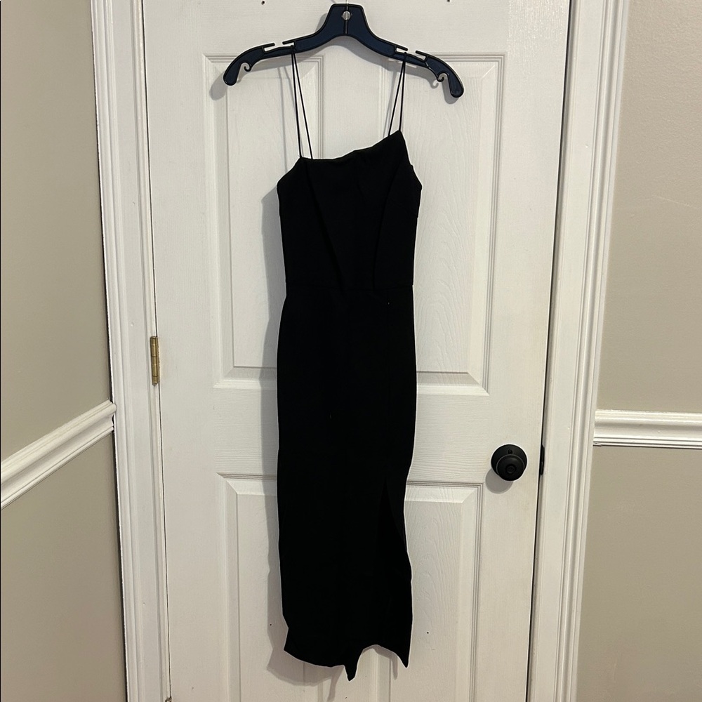 Petal and Pup Black Midi Dress